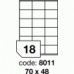 Etichete autoadezive 18/A4, 100 coli/top, 70x48mm RAYFILM