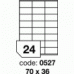 Etichete autoadezive 24/A4 100 coli/top 70x36mm RAYFILM