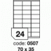 Etichete autoadezive 24/A4 100 coli/top 70 x 35 mm RAYFILM